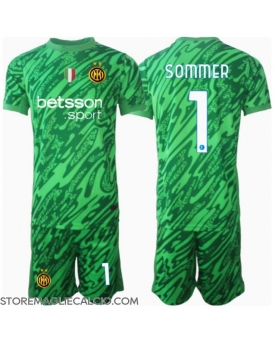 Inter Milan Yann Sommer #1 Portiere Maglia Gara Casa Repliche 2024-25 Bambino